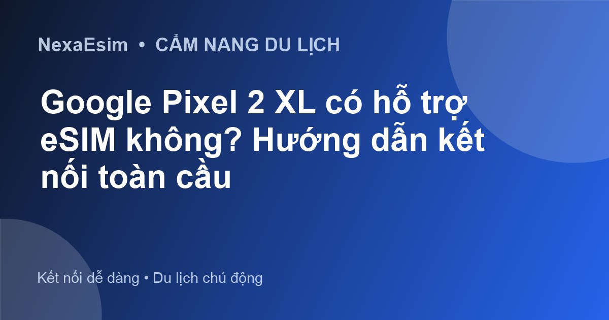 Google Pixel 2 XL có hỗ trợ eSIM không? Hướng dẫn kết nối toàn cầu