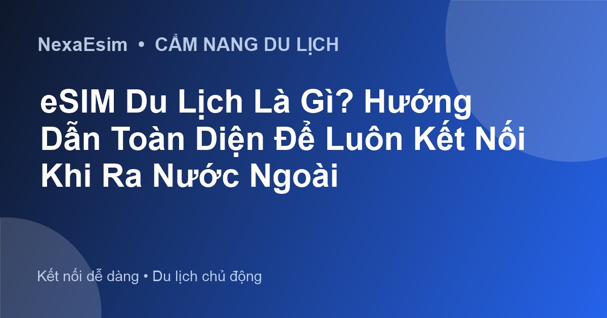 eSIM Du Lịch Là Gì? Hướng Dẫn Toàn Diện Để Luôn Kết Nối Khi Ra Nước Ngoài - Hướng dẫn sử dụng eSim