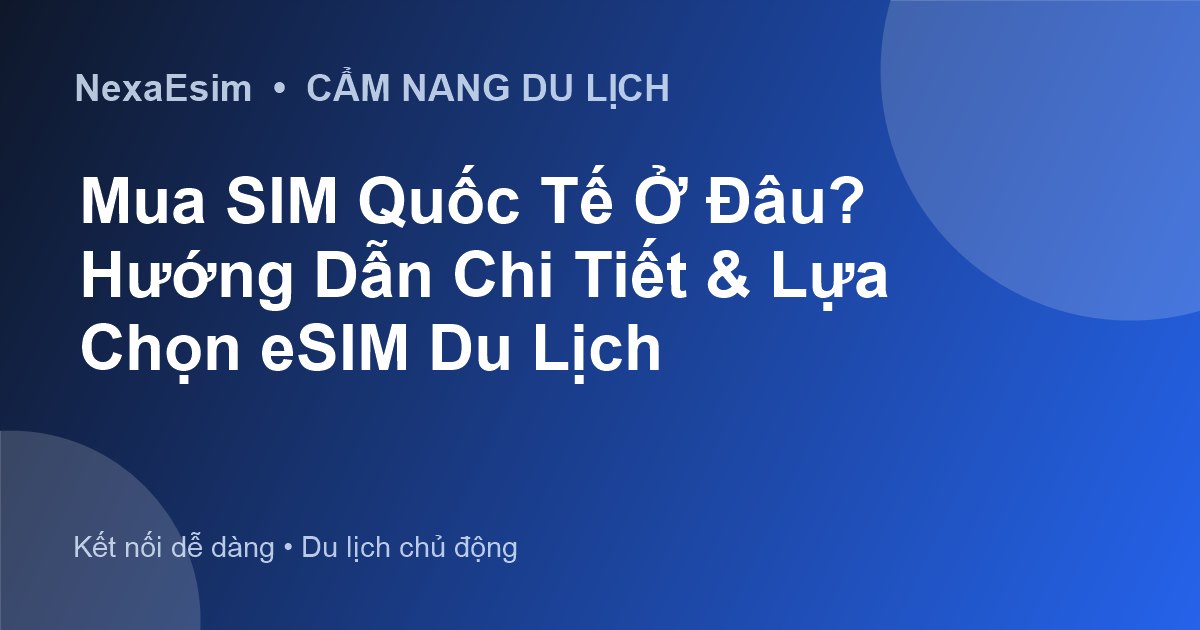 Mua SIM Quốc Tế Ở Đâu? Hướng Dẫn Chi Tiết & Lựa Chọn eSIM Du Lịch - Hướng dẫn sử dụng eSim
