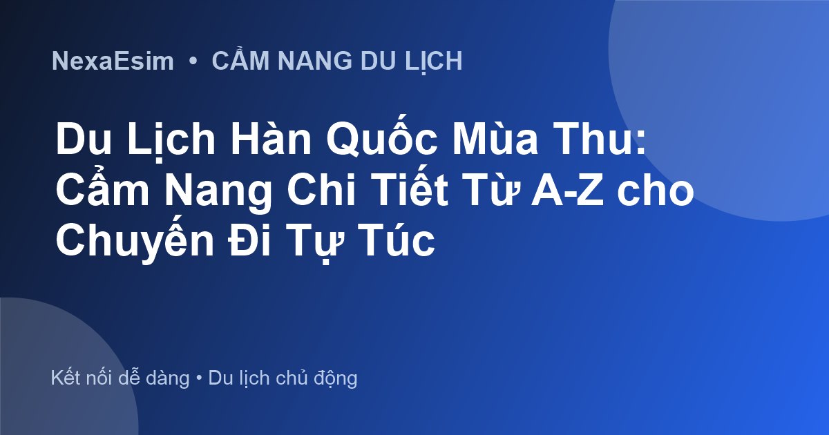 Du Lịch Hàn Quốc Mùa Thu: Cẩm Nang Toàn Diện Cho Chuyến Đi Tự Túc - Hướng dẫn sử dụng eSim