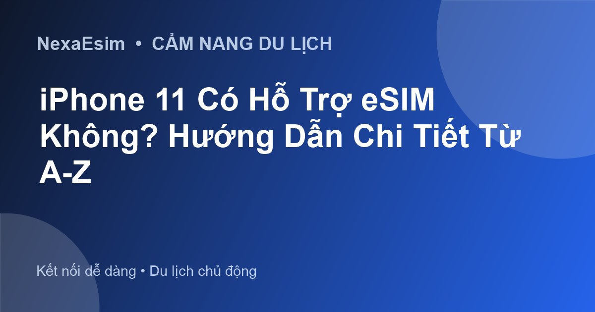 iPhone 11 Có Hỗ Trợ eSIM Không? Hướng Dẫn Chi Tiết Từ A-Z