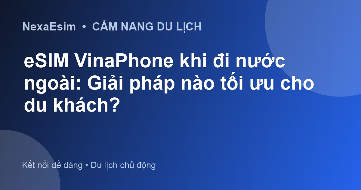 eSIM Vinaphone và eSIM Du lịch Quốc tế: Lựa chọn nào tối ưu cho chuyến đi của bạn? - Hướng dẫn sử dụng eSim