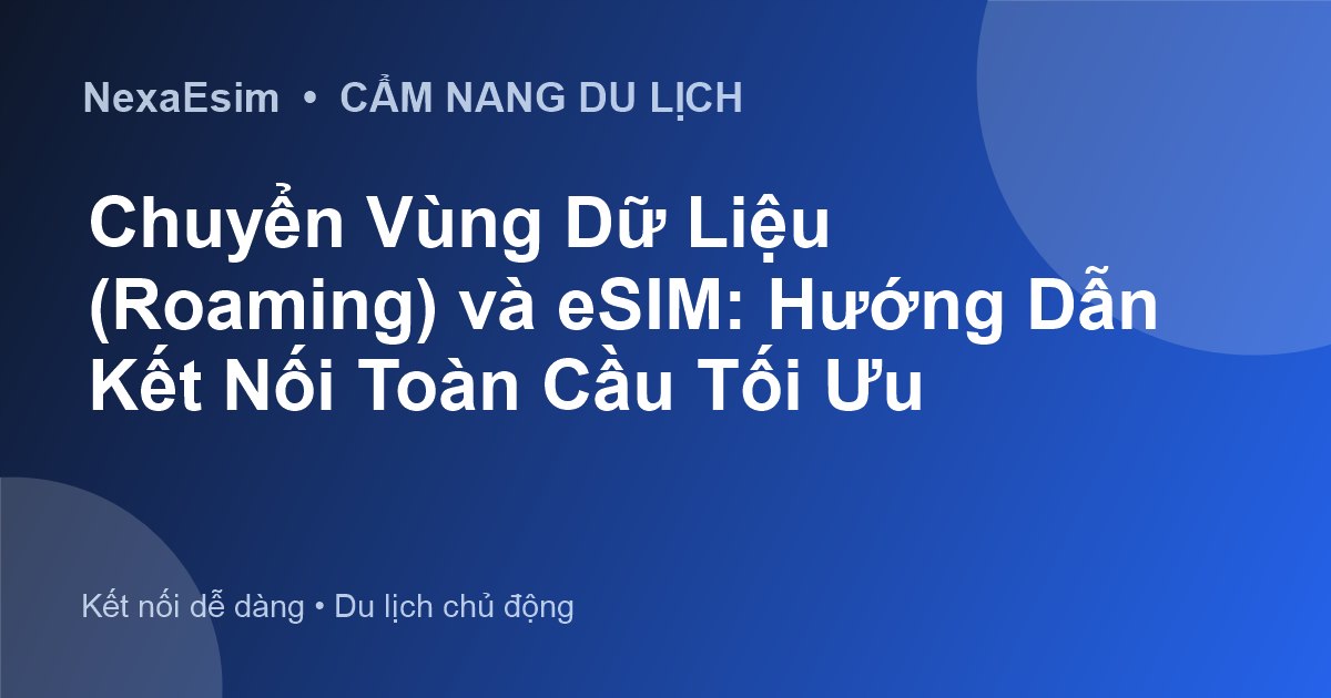 Chuyển Vùng Dữ Liệu (Roaming) và eSIM: Hướng Dẫn Kết Nối Toàn Cầu Tối Ưu - Hướng dẫn sử dụng eSim