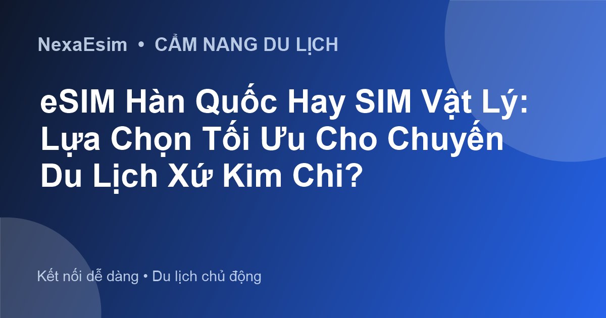eSIM Hàn Quốc Hay SIM Vật Lý: Lựa Chọn Tối Ưu Cho Chuyến Du Lịch Xứ Kim Chi? - Hướng dẫn sử dụng eSim
