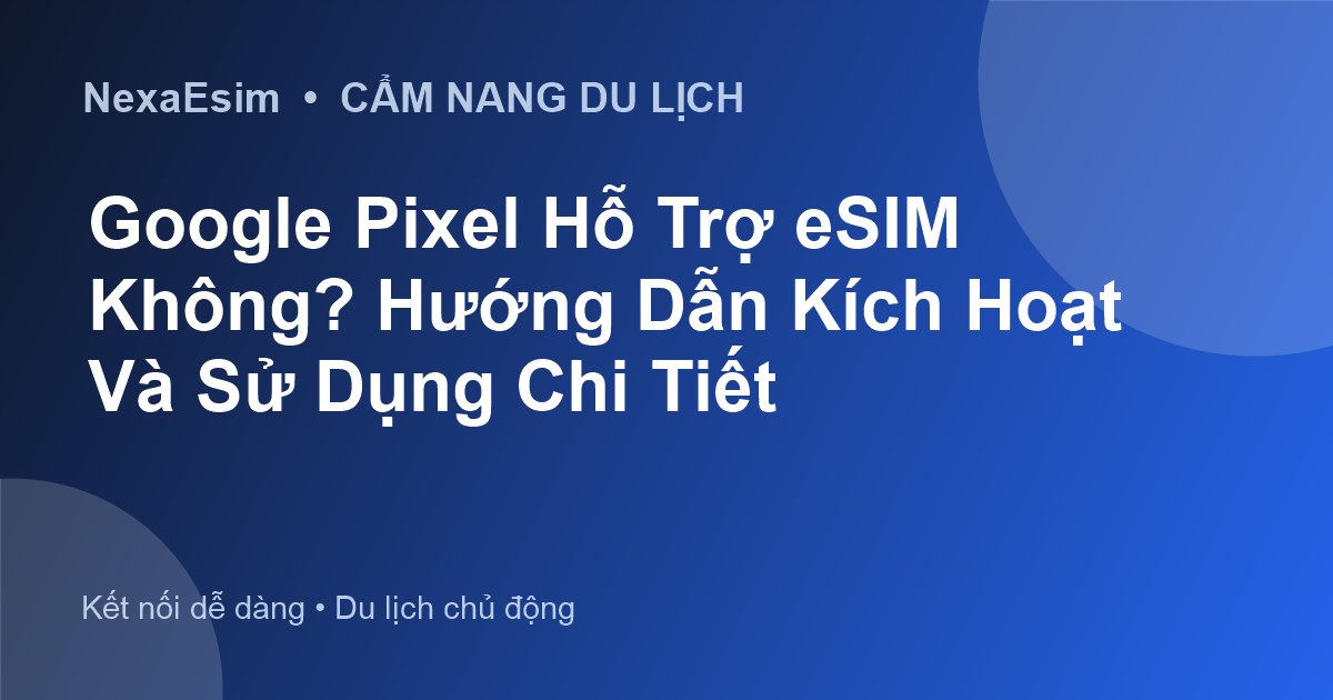 Google Pixel Hỗ Trợ eSIM Không? Hướng Dẫn Kích Hoạt Và Sử Dụng Chi Tiết