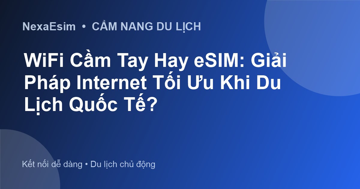 WiFi Cầm Tay Hay eSIM: Giải Pháp Internet Tối Ưu Khi Du Lịch Quốc Tế? - Hướng dẫn sử dụng eSim